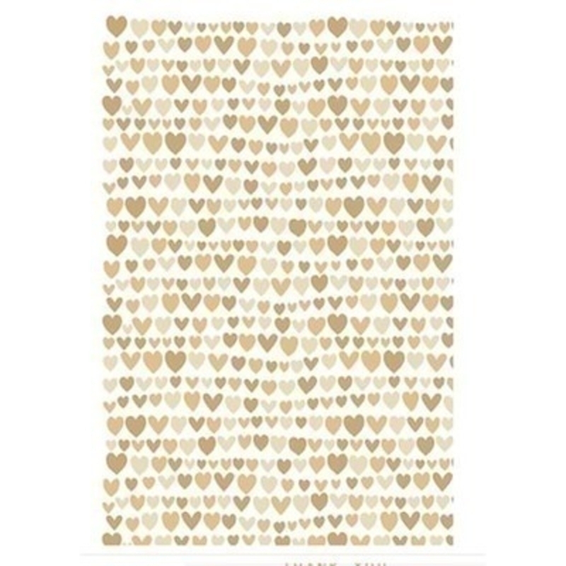 Gold and Silver Heart Wrapping Paper by Stewo